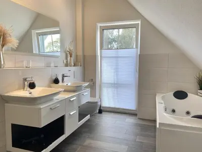 Ein Badezimmer in der Unterkunft Meerglück CUX