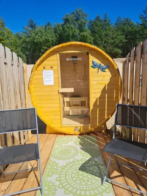 Grundriss der Unterkunft Glamping Pod im Wald mit Hund