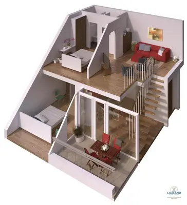 Grundriss der Unterkunft Residenz Hohe Lith Duhnen Wohnung 33 Haus 3