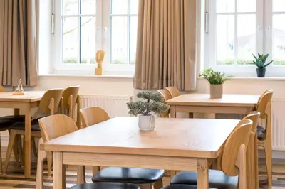 Ein Restaurant oder anderes Speiselokal in der Unterkunft Jugendherberge Büsum