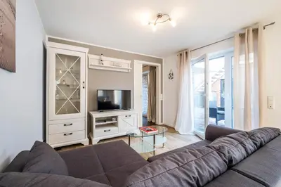 TV/Unterhaltungsangebot in der Unterkunft Haus Küstenstern Wohnung 1