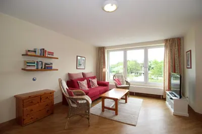 Ein Sitzbereich in der Unterkunft Kurpark-Residenz 110