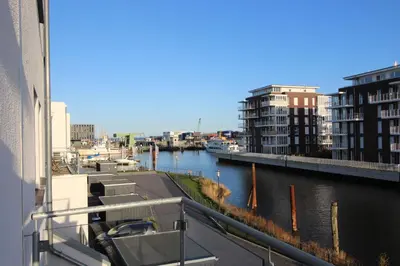 Blick auf einen Fluss in der Nähe des Ferienhauses