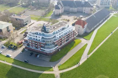 Das Gebäude in dem sich die Ferienwohnung befindet