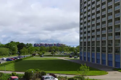 Das Gebäude in dem sich die Ferienwohnung befindet