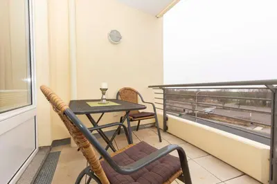 Ein Balkon oder eine Terrasse in der Unterkunft Kurpark-Residenz 241