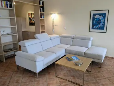 Ein Sitzbereich in der Unterkunft Kurpark-Residenz 242
