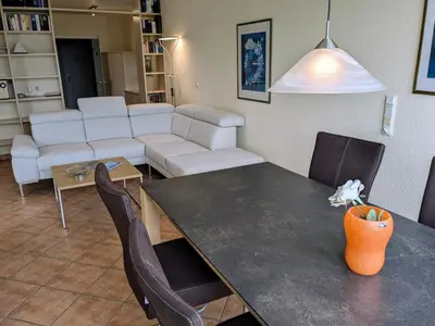 Ein Sitzbereich in der Unterkunft Kurpark-Residenz 242