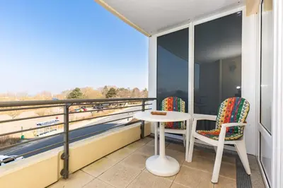 Ein Balkon oder eine Terrasse in der Unterkunft Kurpark-Residenz 242