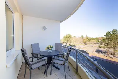 Ein Balkon oder eine Terrasse in der Unterkunft Kurpark-Residenz 207