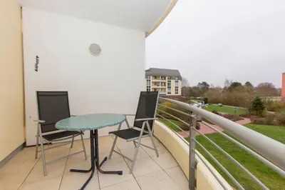 Ein Balkon oder eine Terrasse in der Unterkunft Kurpark-Residenz 123