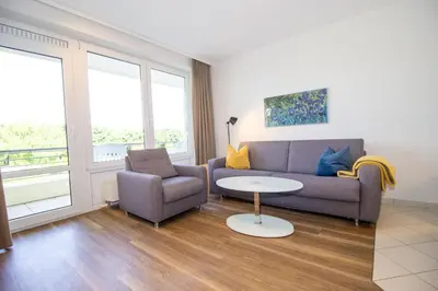 Ein Sitzbereich in der Unterkunft Kurpark-Residenz 117
