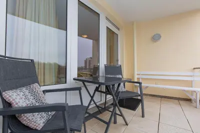 Ein Sitzbereich in der Unterkunft Kurpark-Residenz 119
