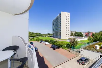 Das Gebäude in dem sich die Ferienwohnung befindet