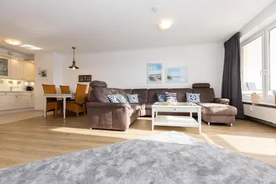 Ein Sitzbereich in der Unterkunft Kurpark-Residenz 226