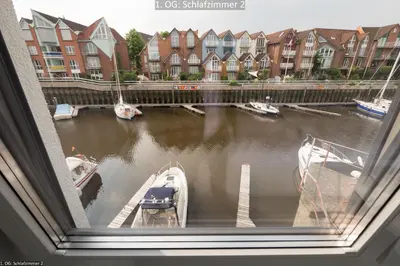 Blick auf einen Fluss in der Nähe des Ferienhauses