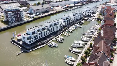 Blick auf einen Fluss in der Nähe der Ferienwohnung