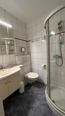 Ein Badezimmer in der Unterkunft Ferienwohnung am Kormoranweg