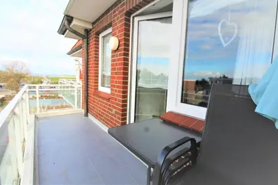 Ein Balkon oder eine Terrasse in der Unterkunft Residenz Albatros Cuxhaven 3