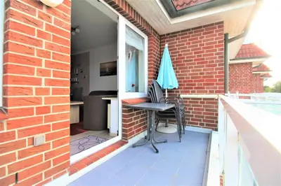 Ein Balkon oder eine Terrasse in der Unterkunft Residenz Albatros Cuxhaven 3