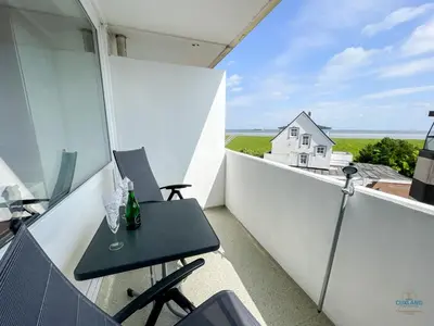 Ein Balkon oder eine Terrasse in der Unterkunft Haus Nautic Döse Wohnung 301