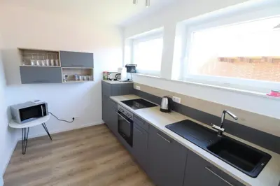 Küche/Küchenzeile in der Unterkunft Meerhaus EG