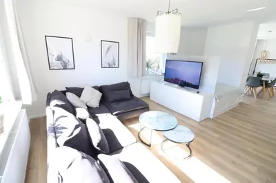 TV/Unterhaltungsangebot in der Unterkunft Meerhaus EG