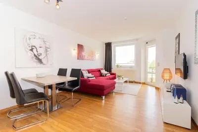 Ein Sitzbereich in der Unterkunft Kurpark-Residenz 221