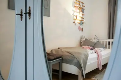 Ein Bett oder Betten in einem Zimmer der Unterkunft 