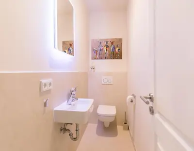 Ein Badezimmer in der Unterkunft Kirchenstr 22 Bi de Kark