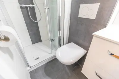 Ein Badezimmer in der Unterkunft 