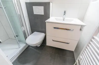 Ein Badezimmer in der Unterkunft 