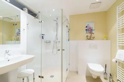 Ein Badezimmer in der Unterkunft 