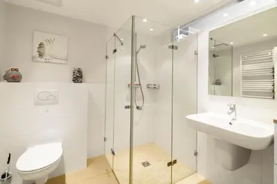 Ein Badezimmer in der Unterkunft 