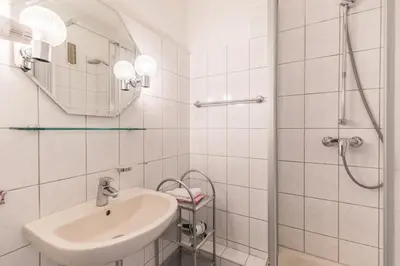 Ein Badezimmer in der Unterkunft 