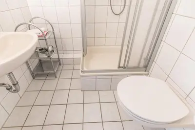 Ein Badezimmer in der Unterkunft 