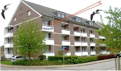 Das Gebäude in dem sich die Ferienwohnung befindet