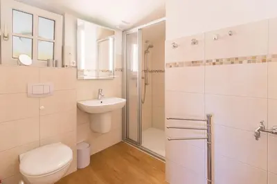 Ein Badezimmer in der Unterkunft 