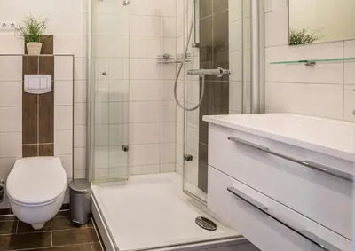 Ein Badezimmer in der Unterkunft 