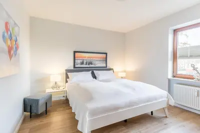 Ein Bett oder Betten in einem Zimmer der Unterkunft 
