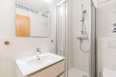 Ein Badezimmer in der Unterkunft 