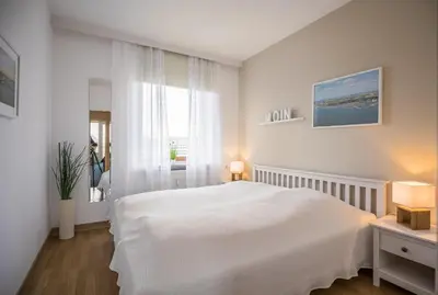 Ein Bett oder Betten in einem Zimmer der Unterkunft 