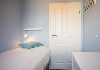 Ein Bett oder Betten in einem Zimmer der Unterkunft 