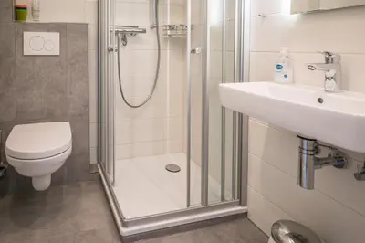 Ein Badezimmer in der Unterkunft 