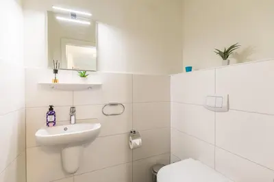 Ein Badezimmer in der Unterkunft Strandtraum Strandtraum