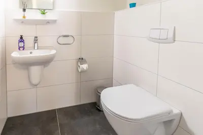 Ein Badezimmer in der Unterkunft Strandtraum Strandtraum