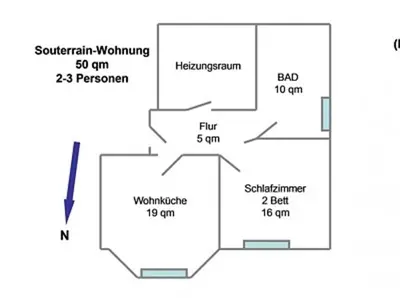 Grundriss der Unterkunft Strand-Villa, Nige Ooge