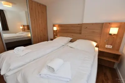 Ein Bett oder Betten in einem Zimmer der Unterkunft Haus 