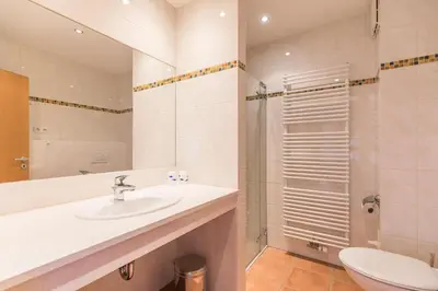 Ein Badezimmer in der Unterkunft 