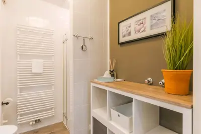 Ein Badezimmer in der Unterkunft 